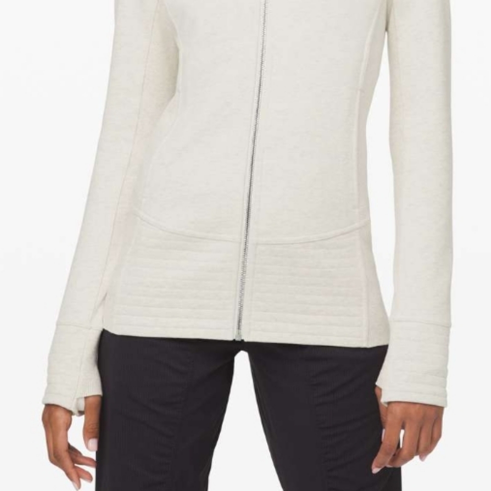 Lululemon Radiant Jacket II, Heathered Ivory. Pristine. Small. HP! - Picture 4 of 13